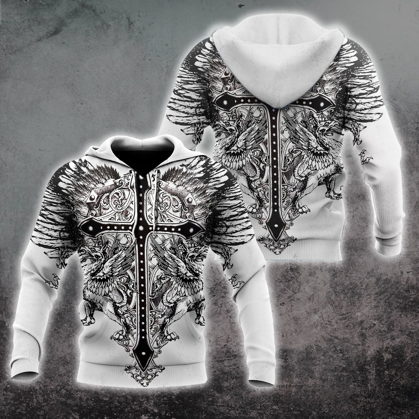 Cross Tattoo Hoodie 3D All Over Printed Shirts HHT15092001-LAM