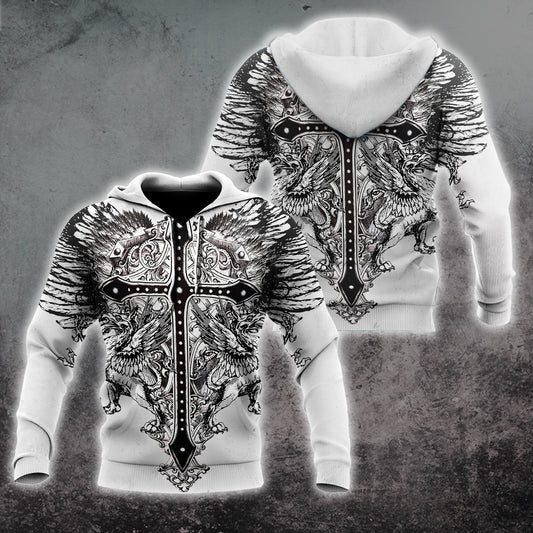 Cross Tattoo Hoodie 3D All Over Printed Shirts HHT15092001-LAM