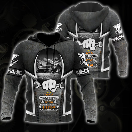 Mechanic 3D All Over Printed Hoodie For Men and Women TN10092001