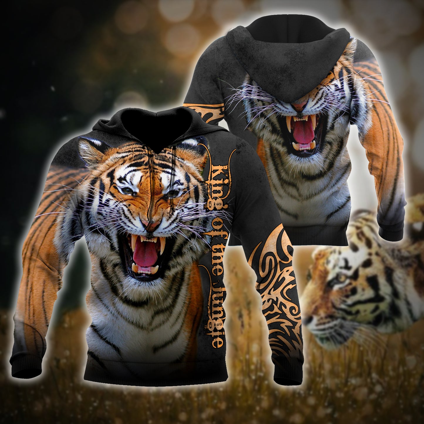 Tiger King of the Jungle 3D All Over Print  Hoodie