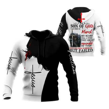 March - Son of God Custome Name 3D All Over Printed Shirts For Men and Women MH141120S3