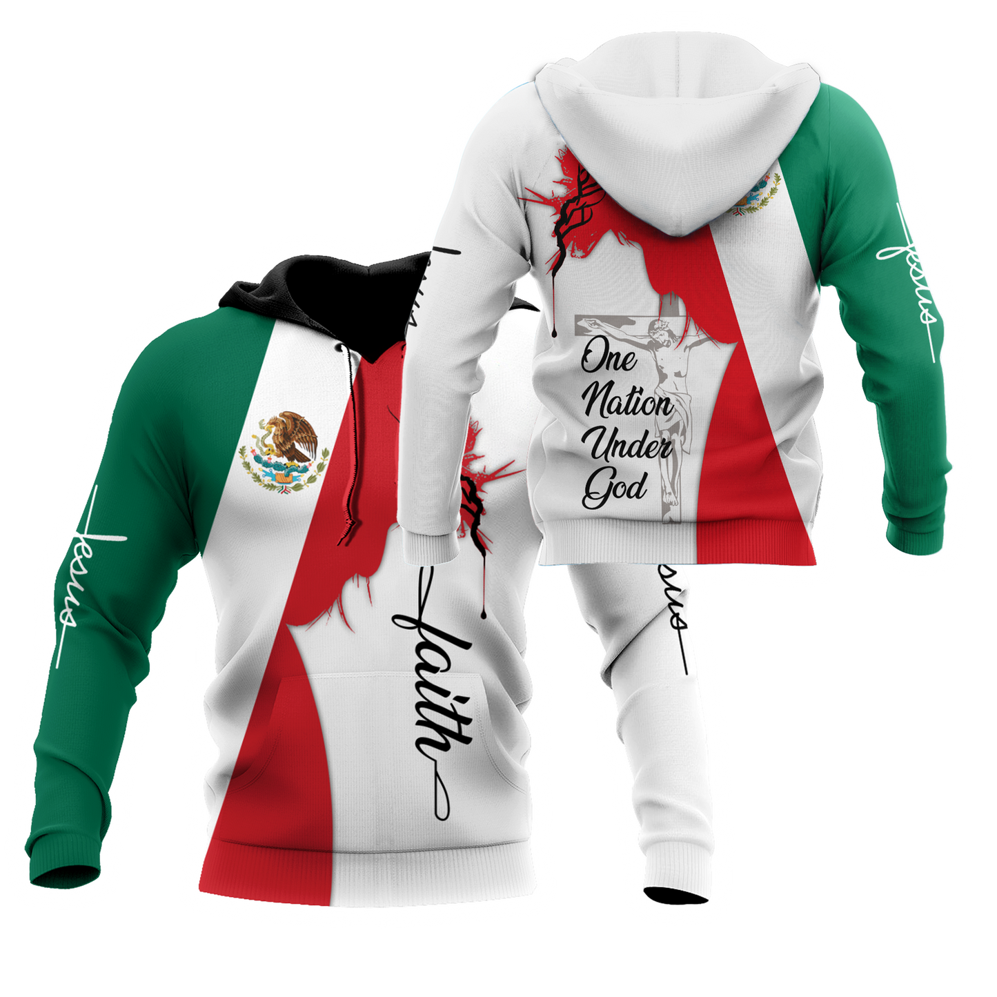 One Nation Under God Mexican Jesus 3D All Over Printed Shirts DQB10092002