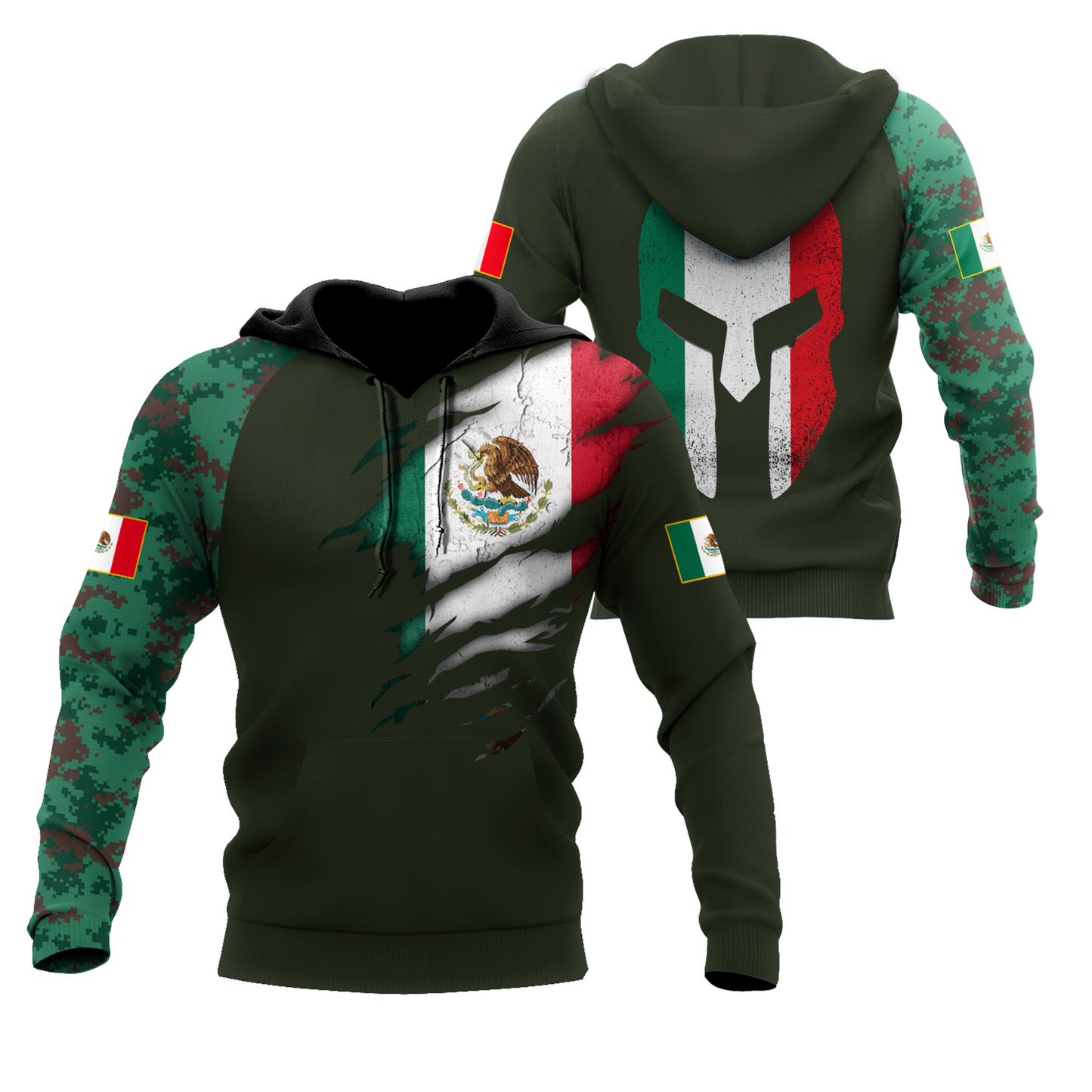 Mexican Coat Of Arm 3D All Over Printed Shirts DQB10142002