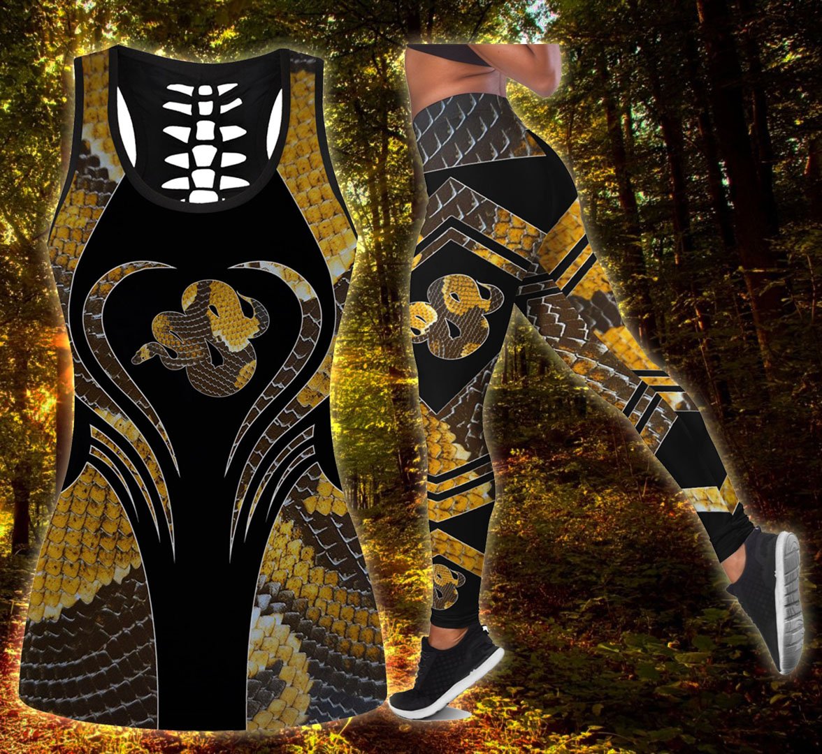 Ball python snake legging + hollow tank combo HG4102-Apparel-HG-S-S-Vibe Cosy™