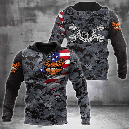 Mechanic Camo 3D All Over Printed Hoodie For Men and Women Pi15092005