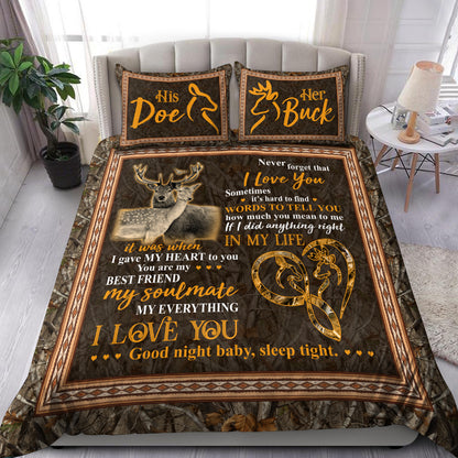 Deer Lovers: Romantic Bedding Set Pi24082003