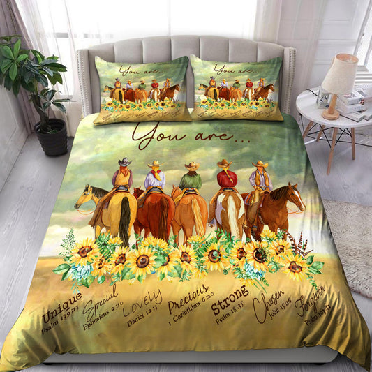 Cowgirl And Horses-Gods Say You Are Bedding Set Pi31072002