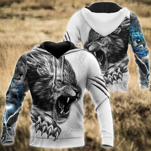 Lion Warrior 3D All Over Print Hoodie Pi28082002