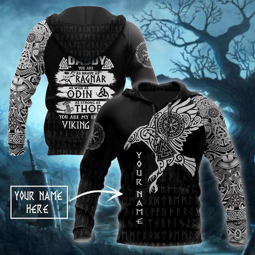 Customize Vikings - The Raven of Odin Tattoo-Apparel-HP Arts-Hoodie-S-Vibe Cosy™