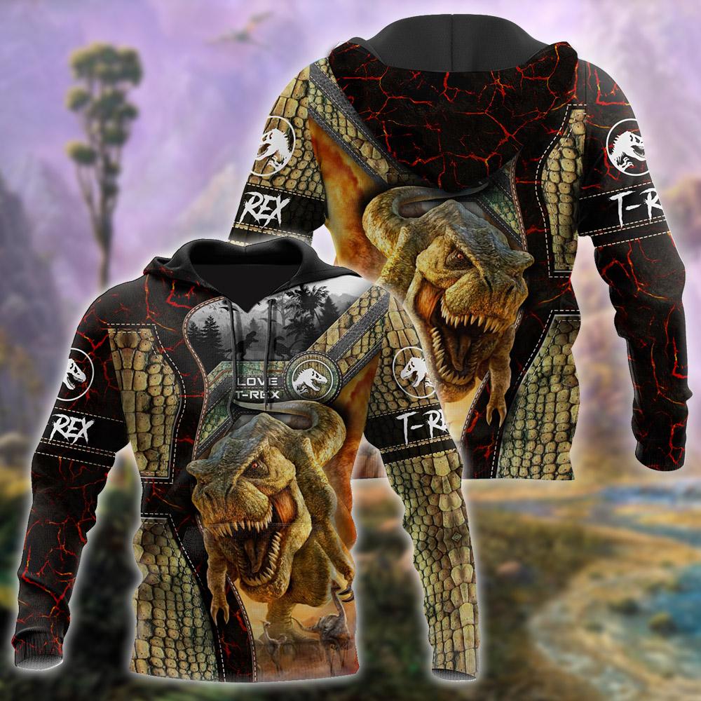 Dinosaur T-rex Master 3D all over printed shirts