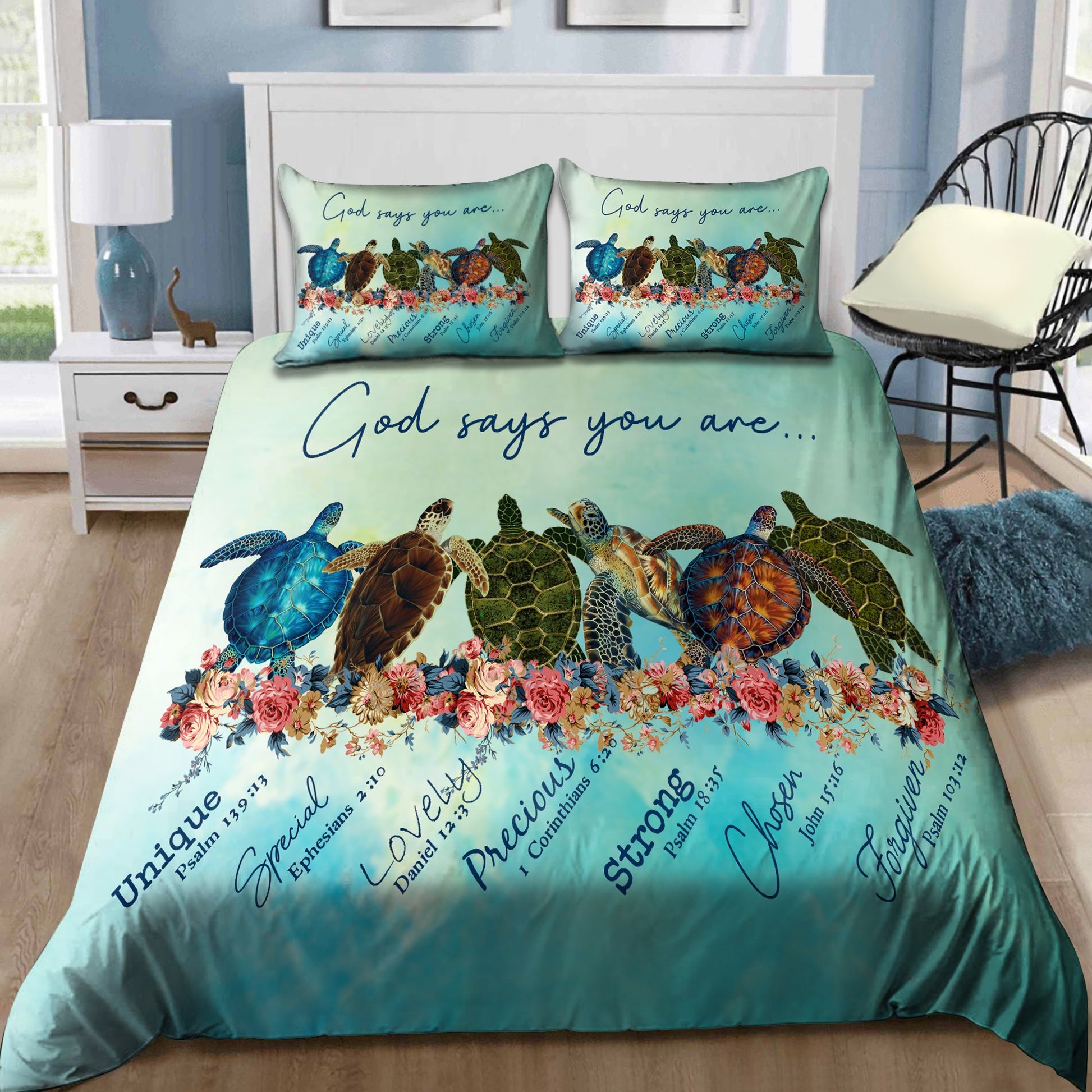 Turtle-God Says You Are Bedding Set Pi20072004-Quilt-TA-Twin-Vibe Cosy™