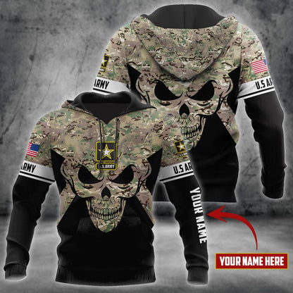 Soldier US Army Skull 3D All Over Printed Shirt Hoodie MP28082005