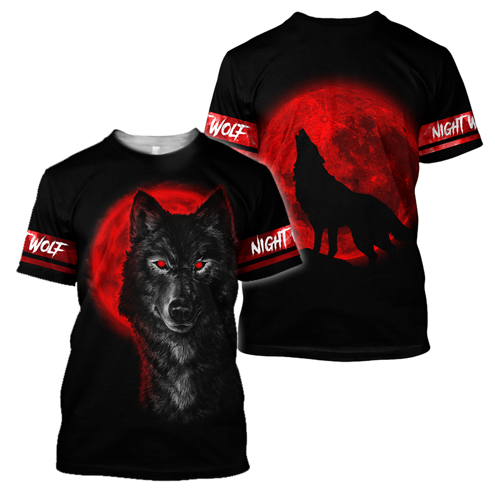 Wolf 3D All Over Printed Unisex Shirts No 14