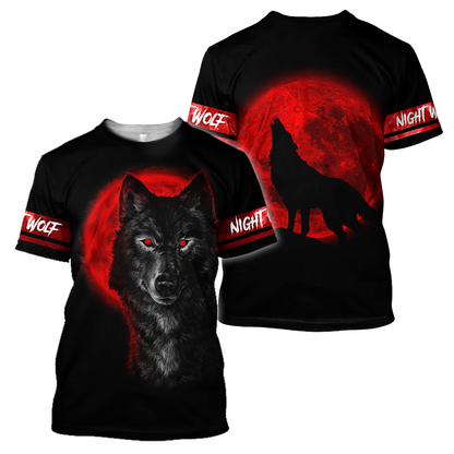 Wolf 3D All Over Printed Unisex Shirts No 14