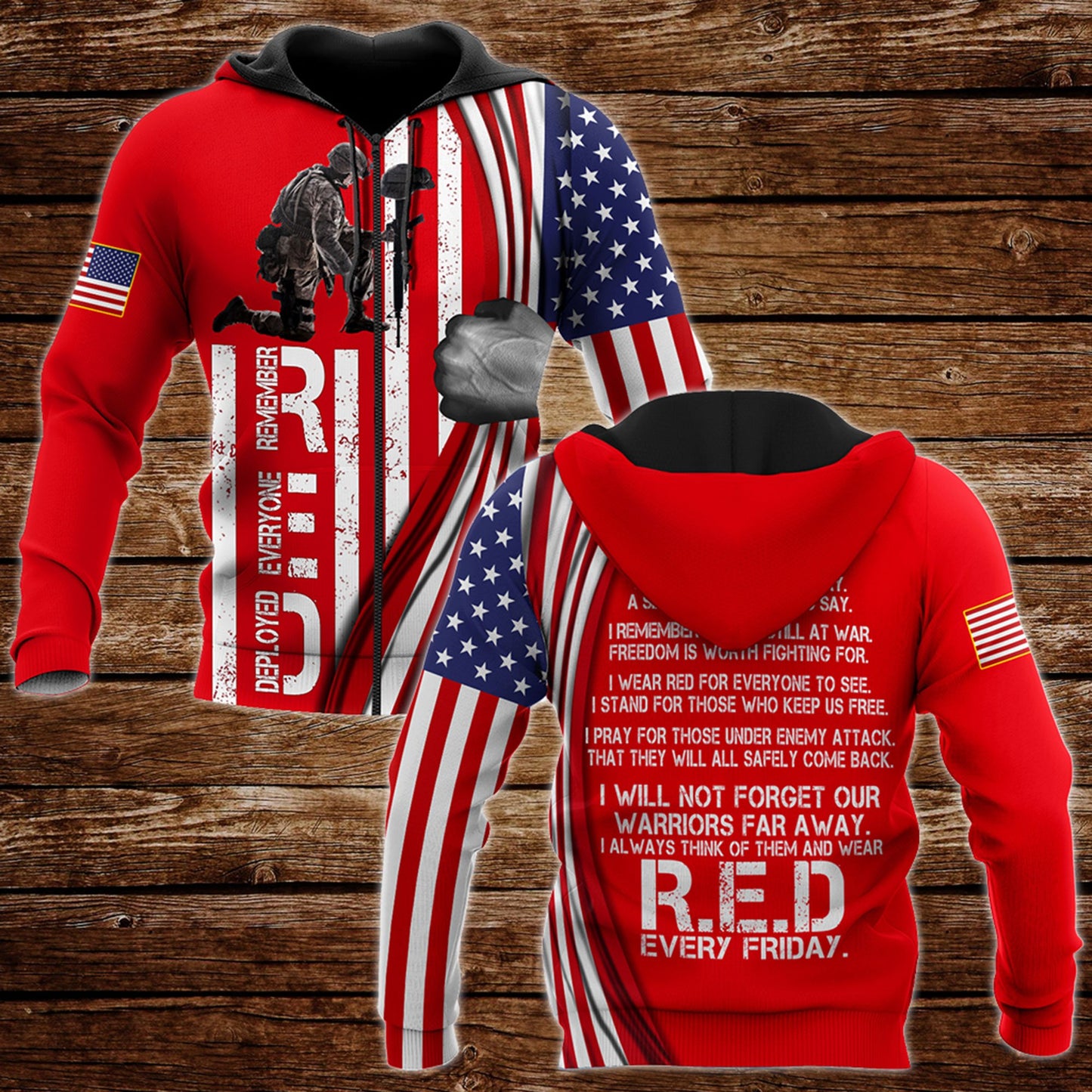 Wear R.E.D Everyday 3D All Over Printed Shirts For Men and Women