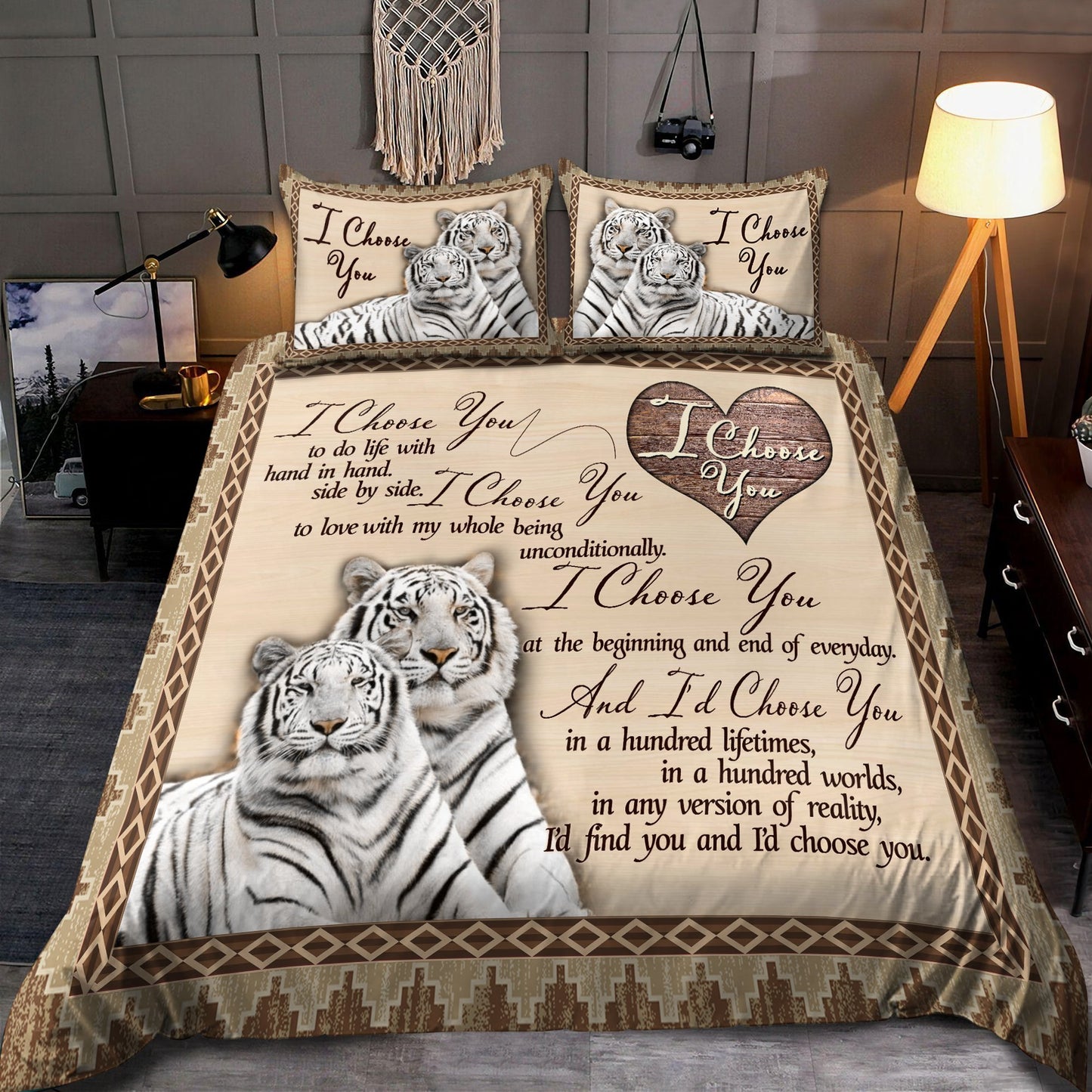 Tiger's Love Tiger Couple Bedding Set Pi17082003