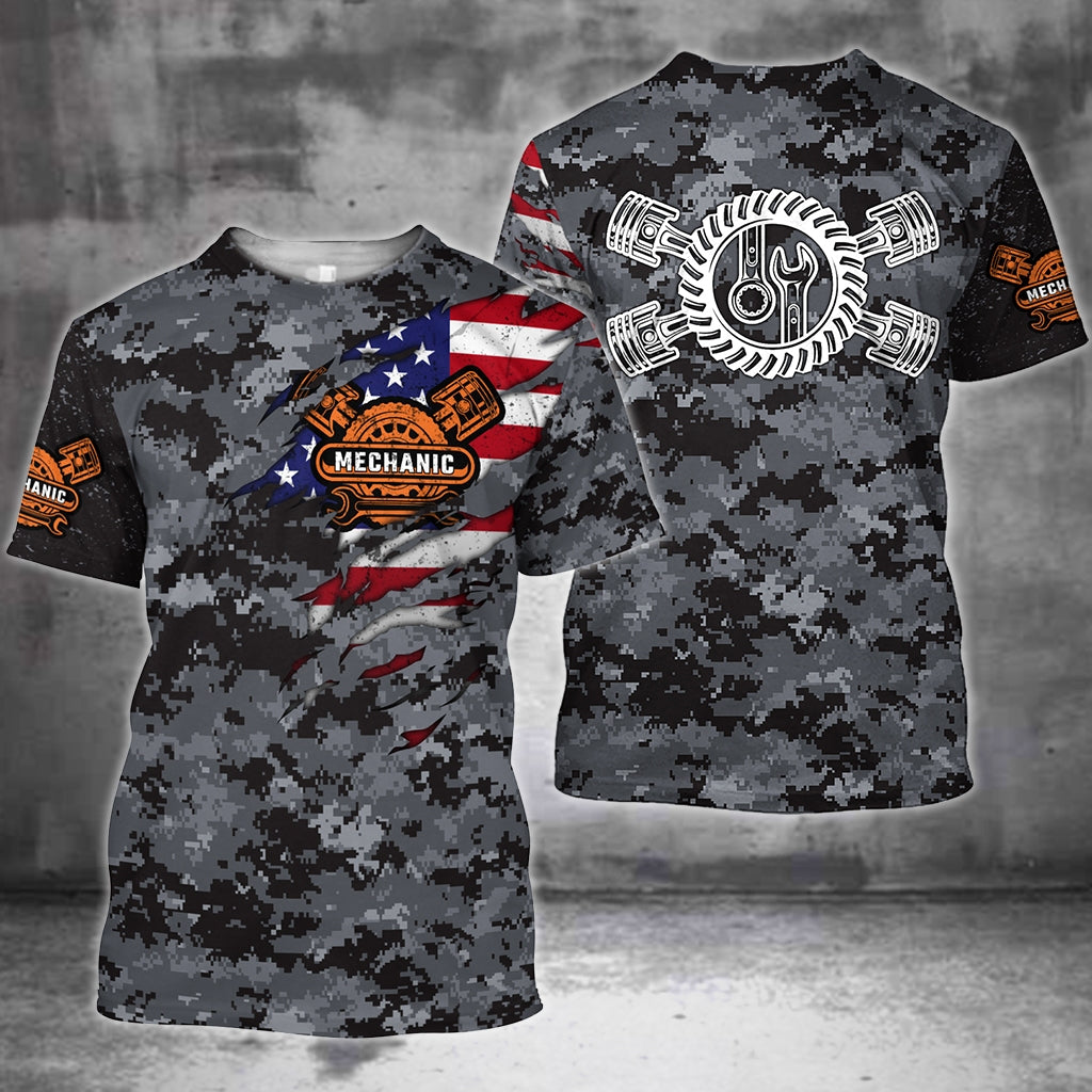 Mechanic Camo 3D All Over Printed Hoodie For Men and Women Pi15092005