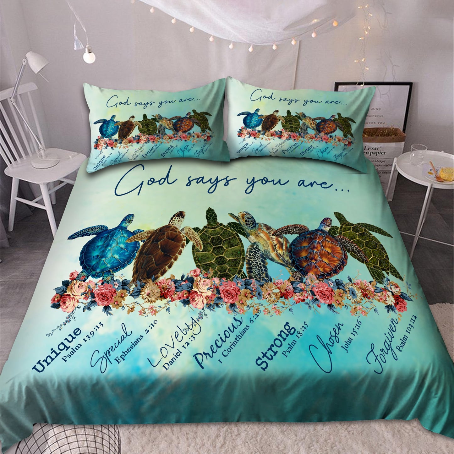 Turtle-God Says You Are Bedding Set Pi20072004-Quilt-TA-Twin-Vibe Cosy™