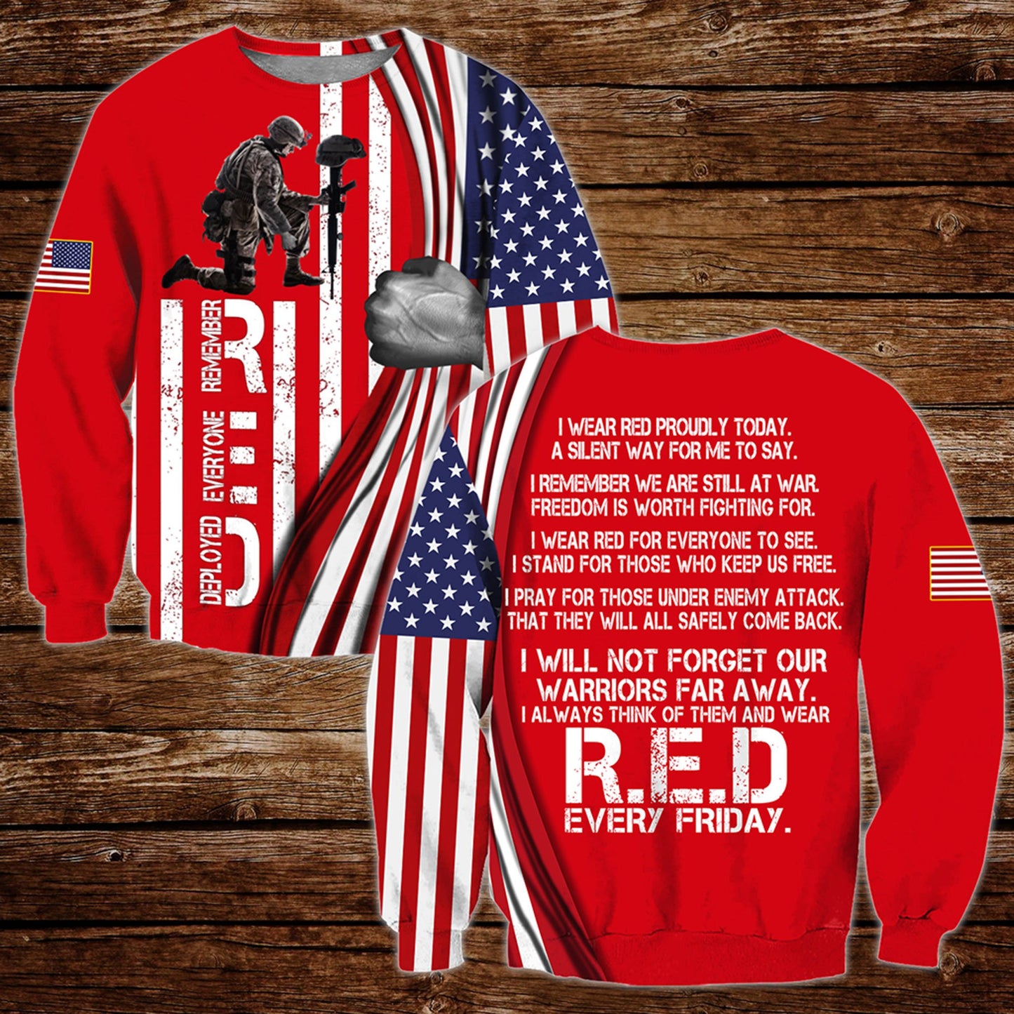 Wear R.E.D Everyday 3D All Over Printed Shirts For Men and Women