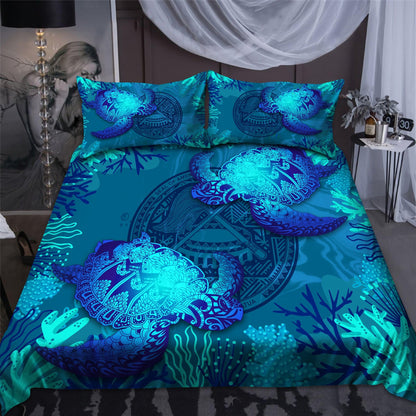American Samoa Polynesian Bedding Set Sea Turtle -ML-ML-US Twin-Vibe Cosy™