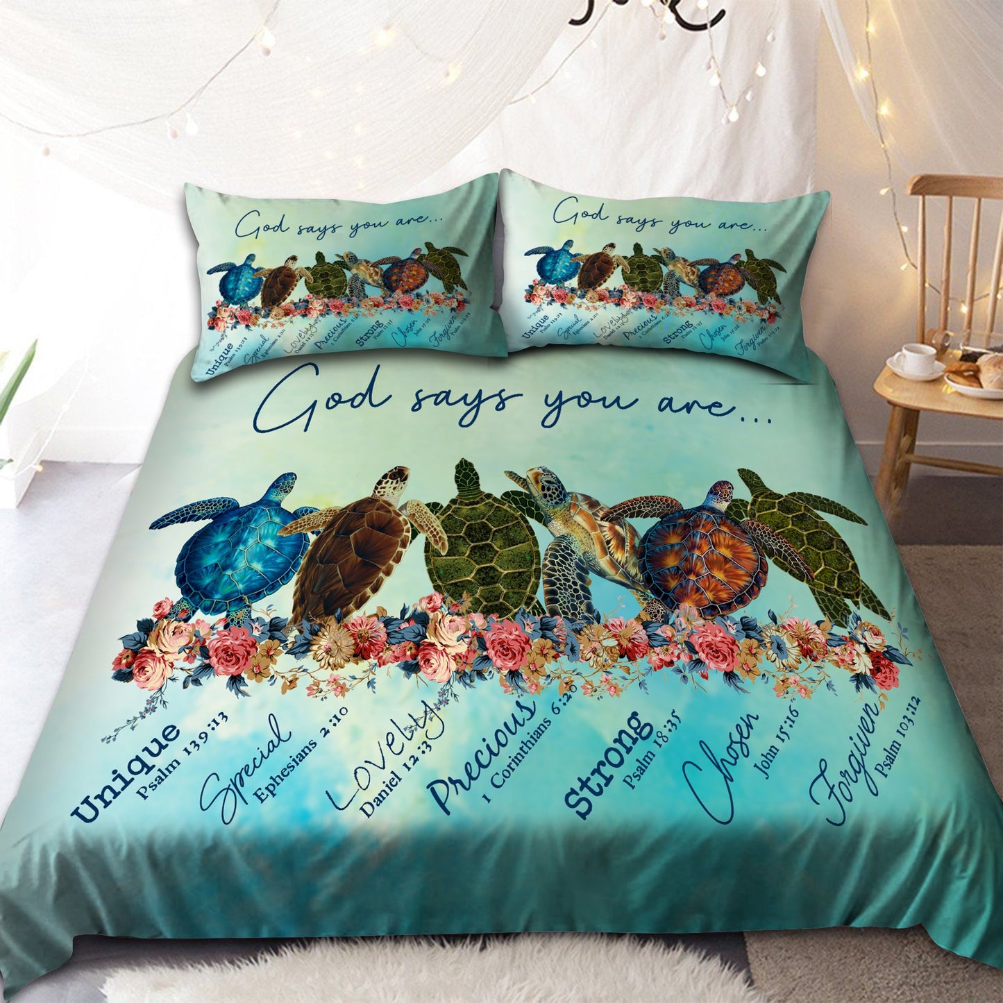 Turtle-God Says You Are Bedding Set Pi20072004-Quilt-TA-Twin-Vibe Cosy™