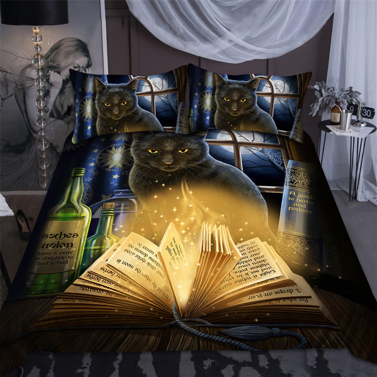 Black Cat Wicca Bedding Set TA0804201