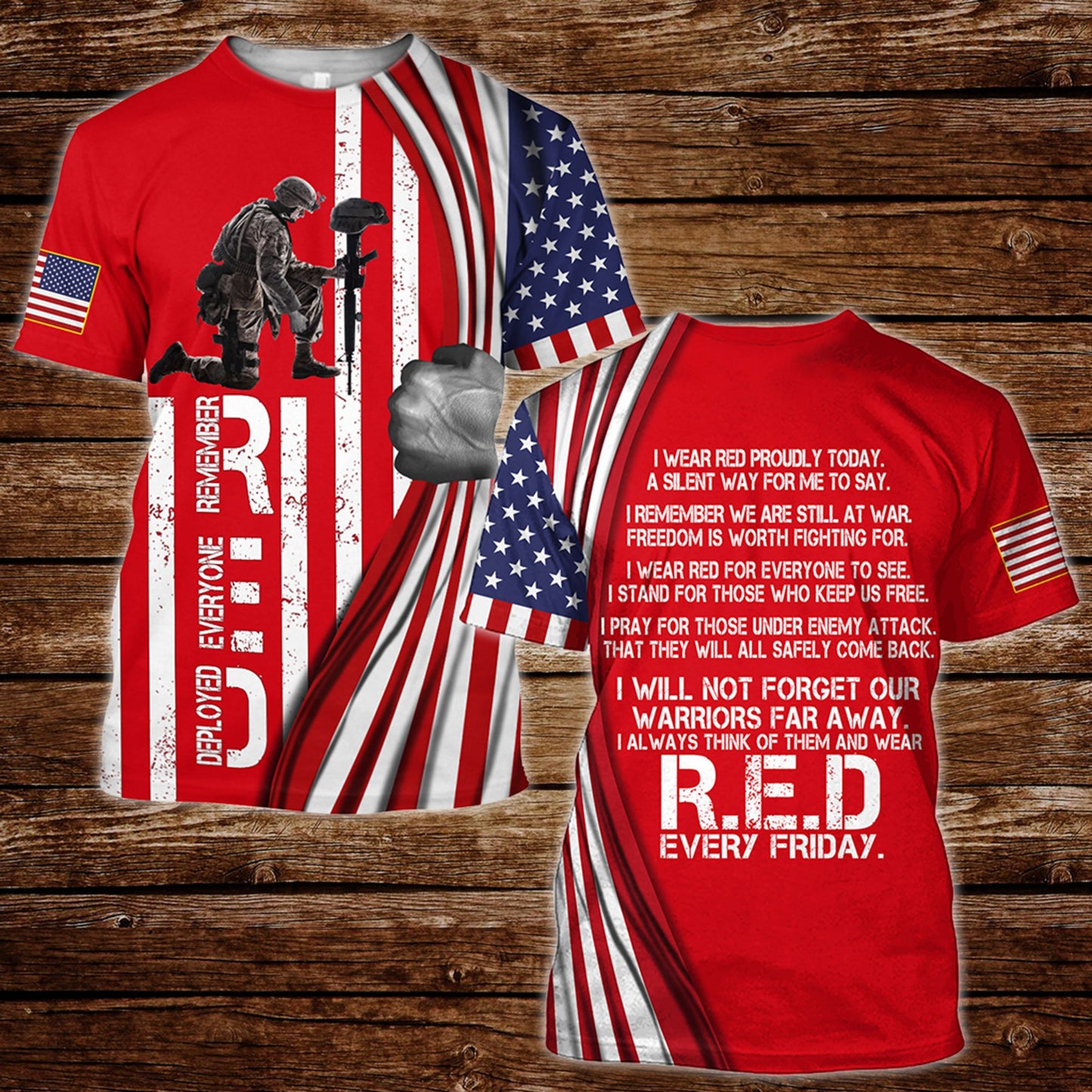 Wear R.E.D Everyday 3D All Over Printed Shirts For Men and Women