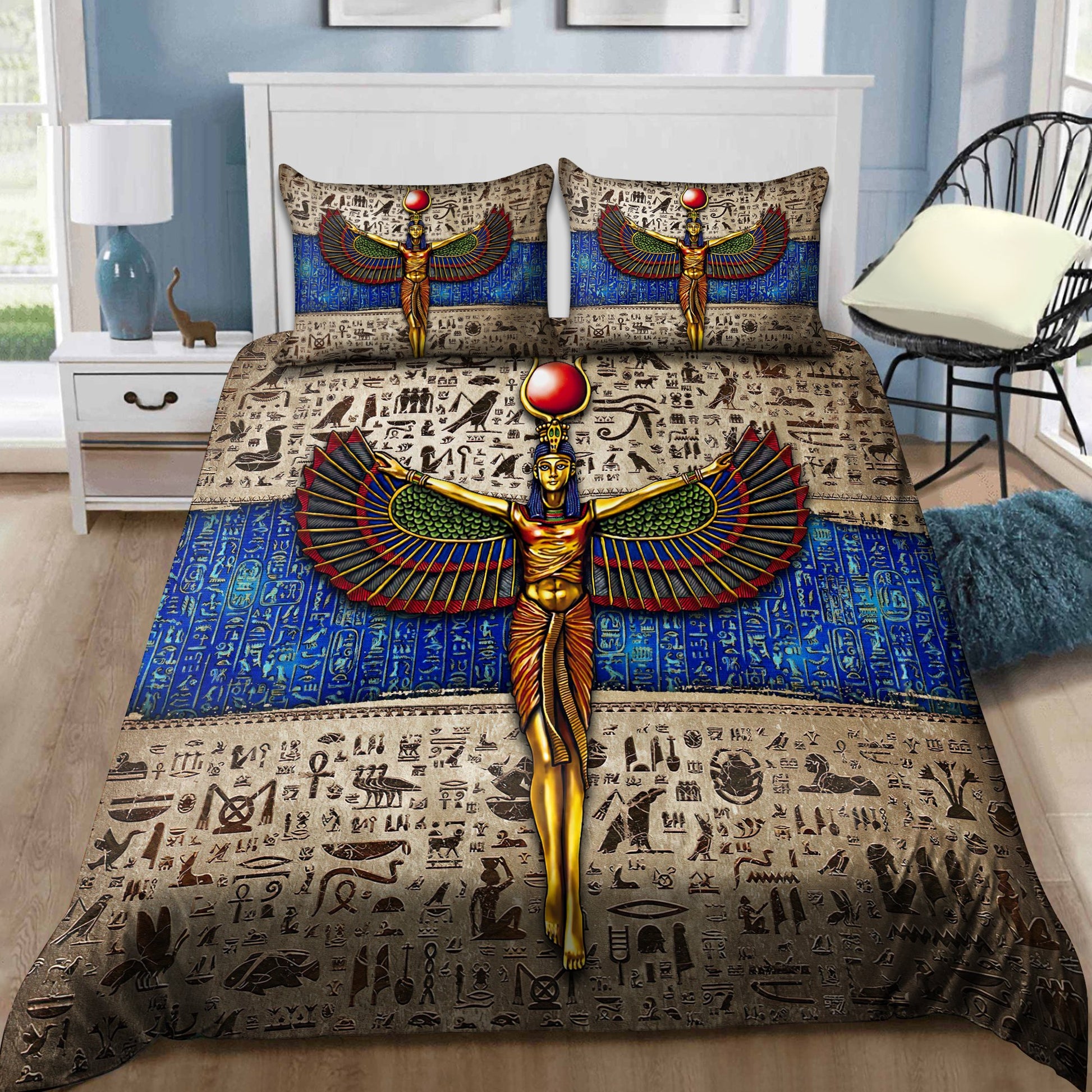 Ancient Egyptian Isis Goddess Bedding Set Pi29062003-Bedding-MP-Twin-Vibe Cosy™