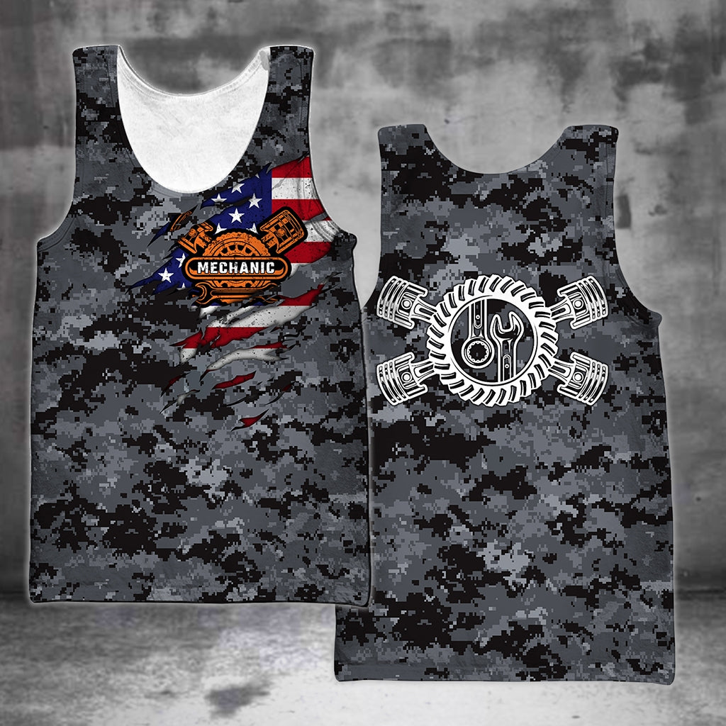 Mechanic Camo 3D All Over Printed Hoodie For Men and Women Pi15092005