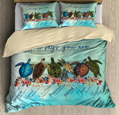 Turtle-God Says You Are Bedding Set Pi20072004-Quilt-TA-Twin-Vibe Cosy™