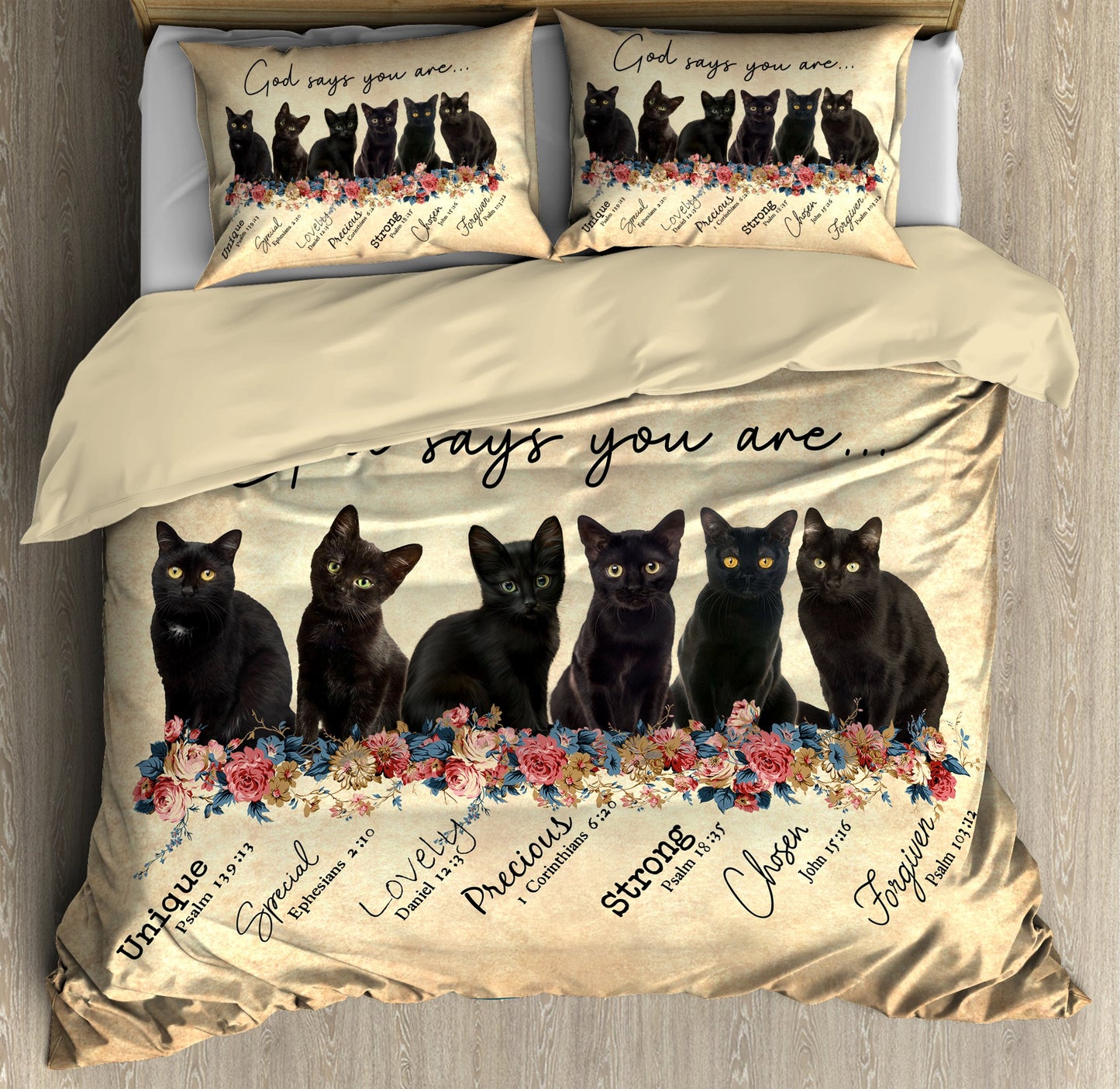 Black Cat-God Says You Are Bedding Set Pi28072003-Quilt-TA-Twin-Vibe Cosy™