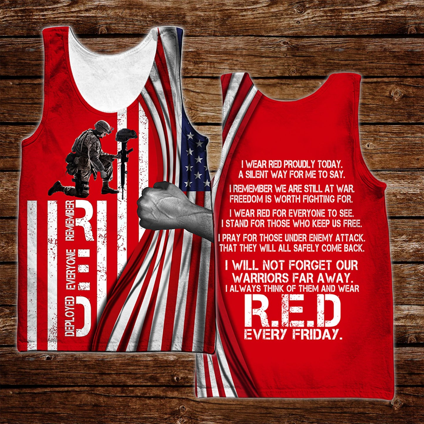 Wear R.E.D Everyday 3D All Over Printed Shirts For Men and Women