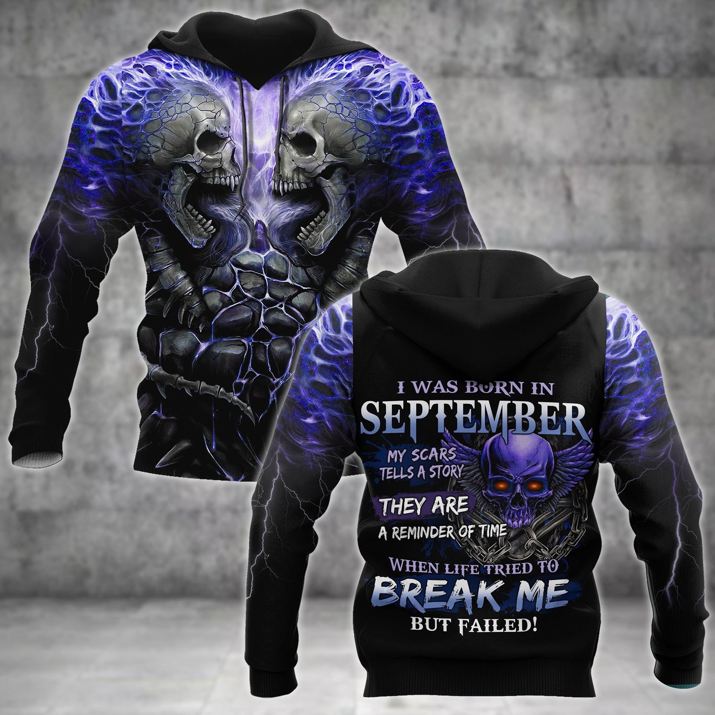 September Guy Skull 3D All Over Printed Shirts Pi24102009ST