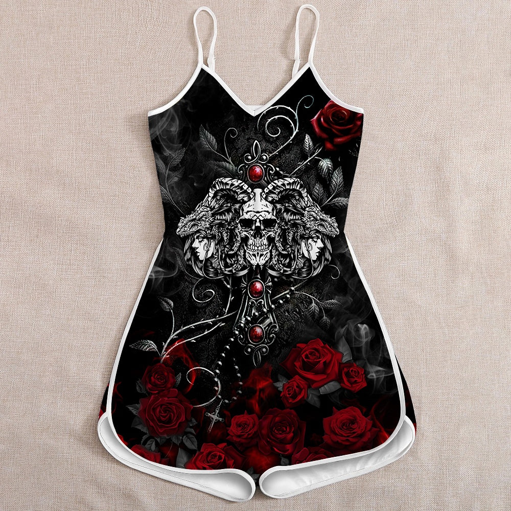 Skull And Snake 3D Romper For Women Pi28092003