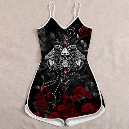Skull And Snake 3D Romper For Women Pi28092003