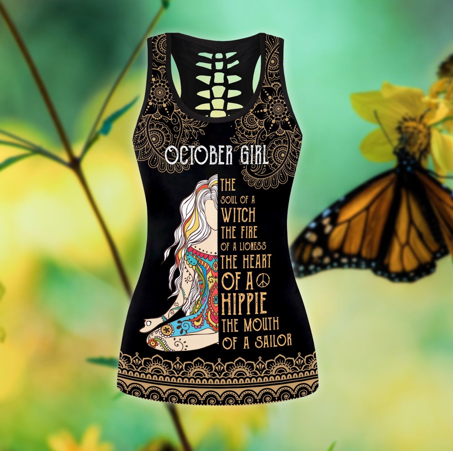 October girl The soul of a Witch Yoga Combo Legging Tank