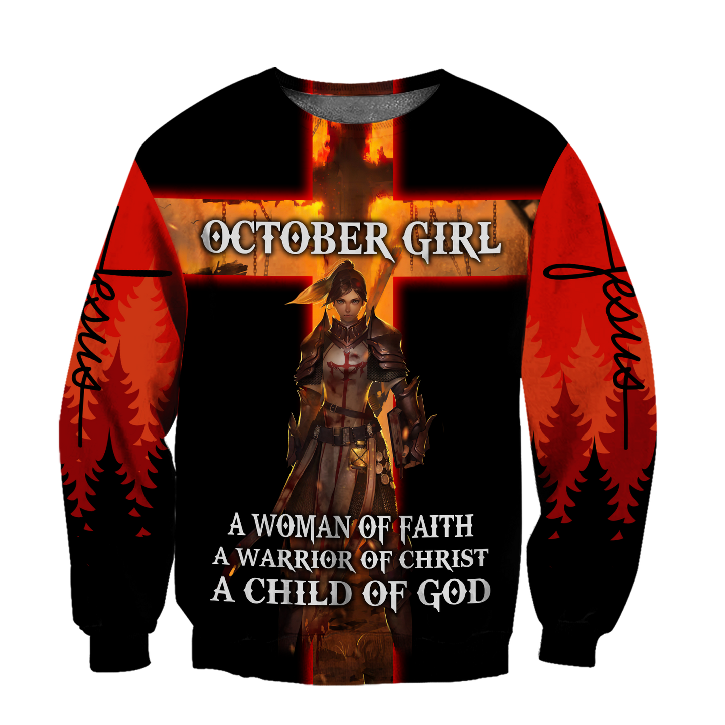 October Girl Warrior of Christ 3D All Over Print  Hoodie DD08282001