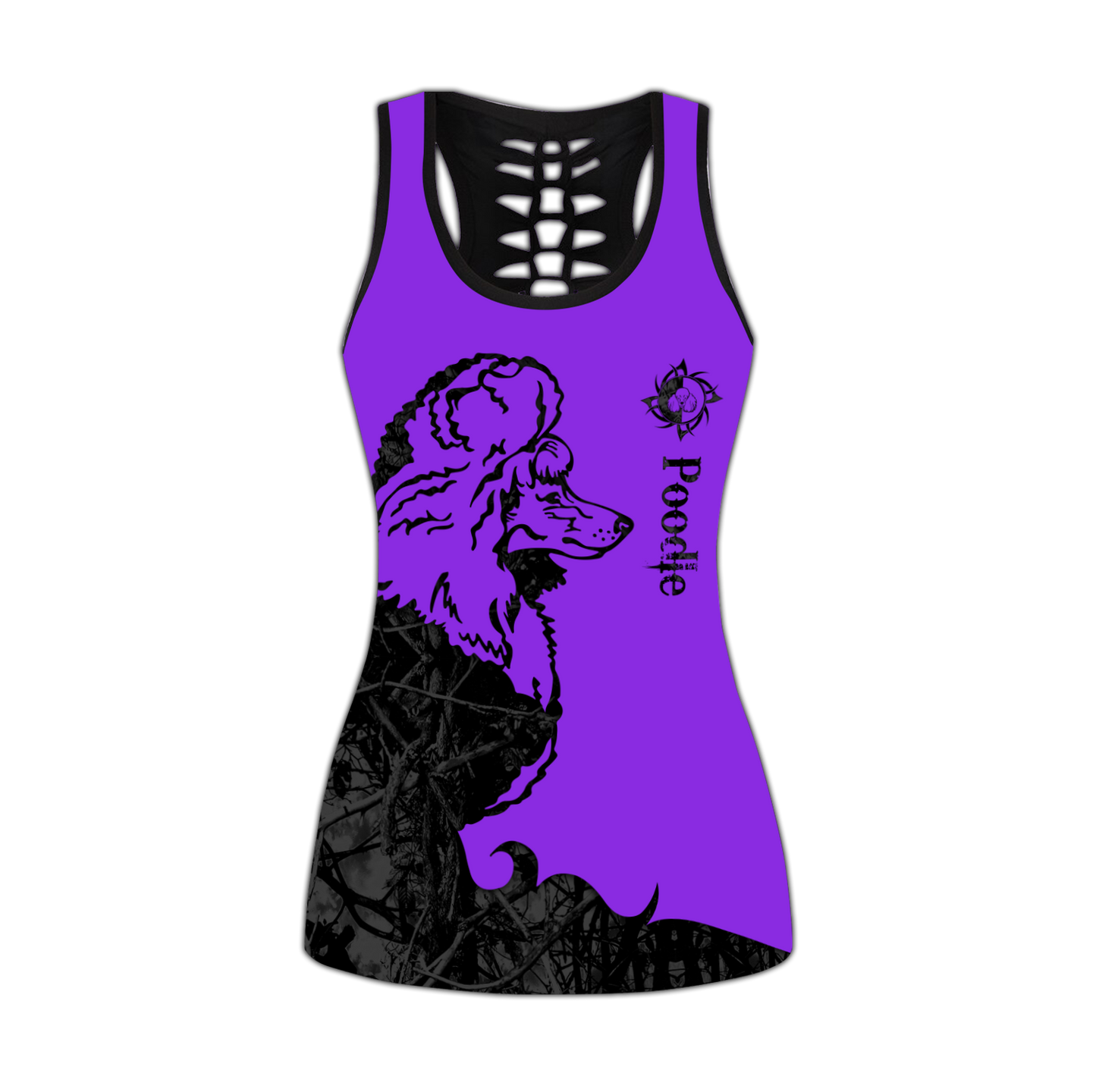 Poodle tattoos legging + hollow tank combo DD08042010S1