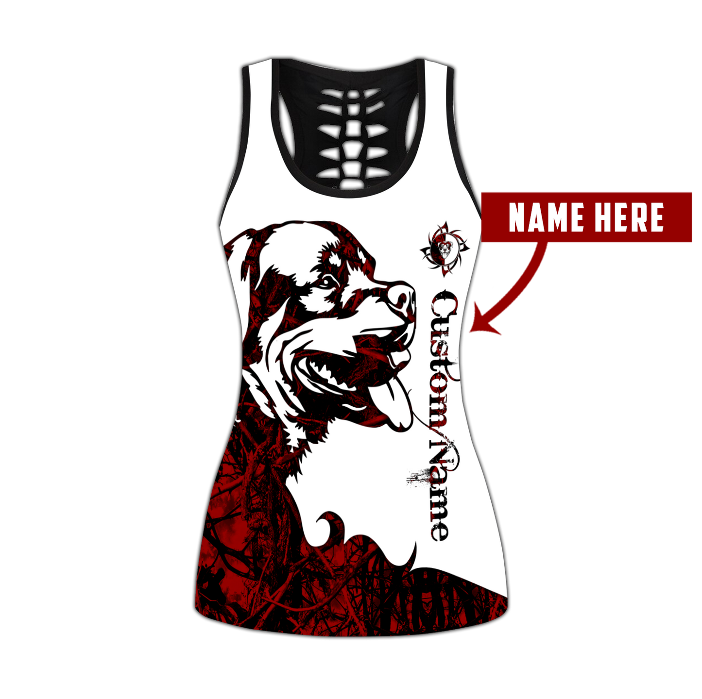 Rottweilter Customize tattoos legging + hollow tank combo DD08062004S