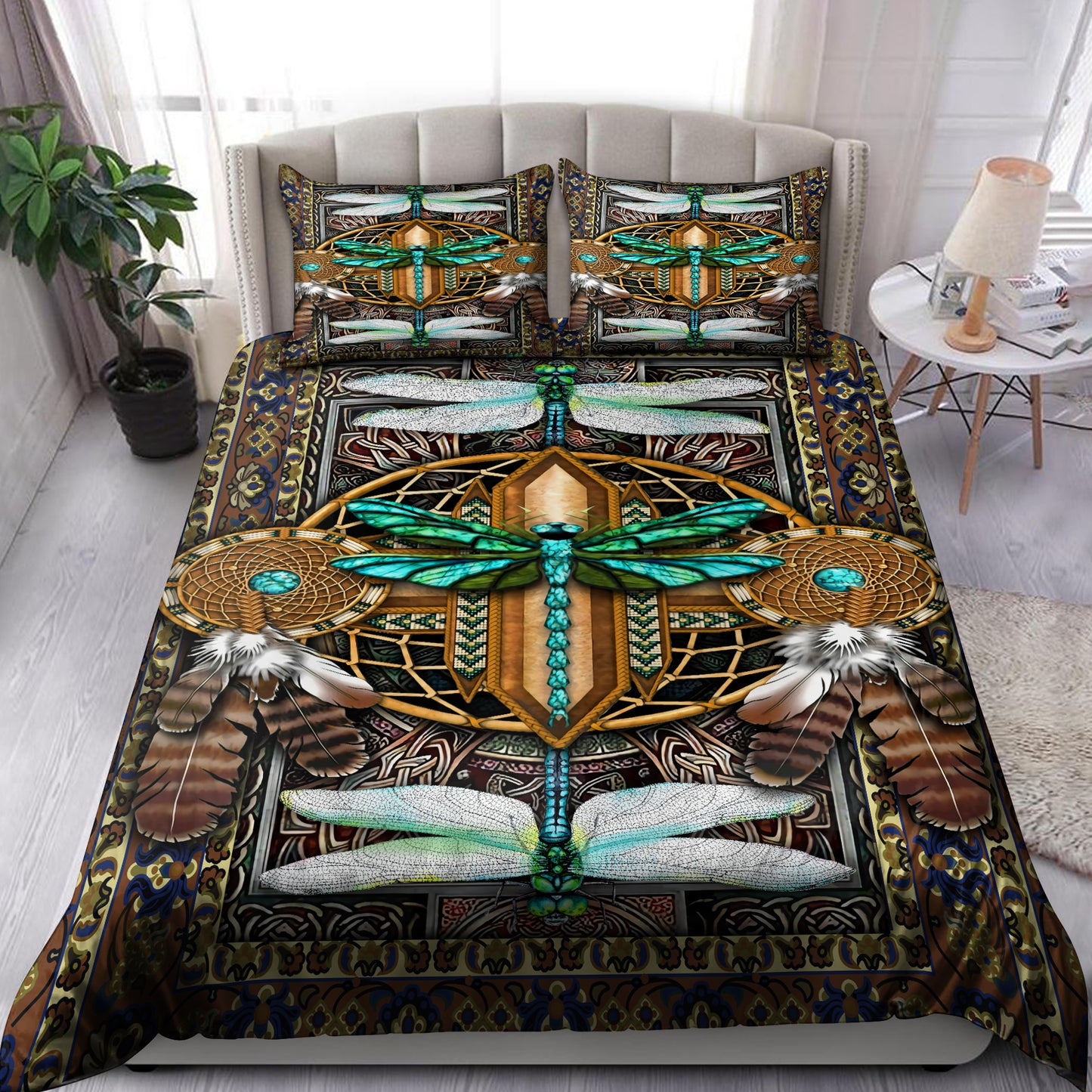 Native American dreamcatcher dragonfly bedding set HG71102