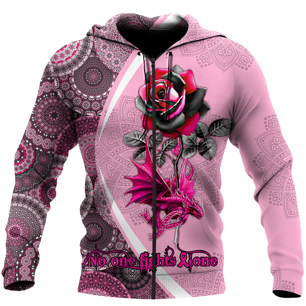 No one fights alone breast cancer hoodie shirt for men and women DD09112002