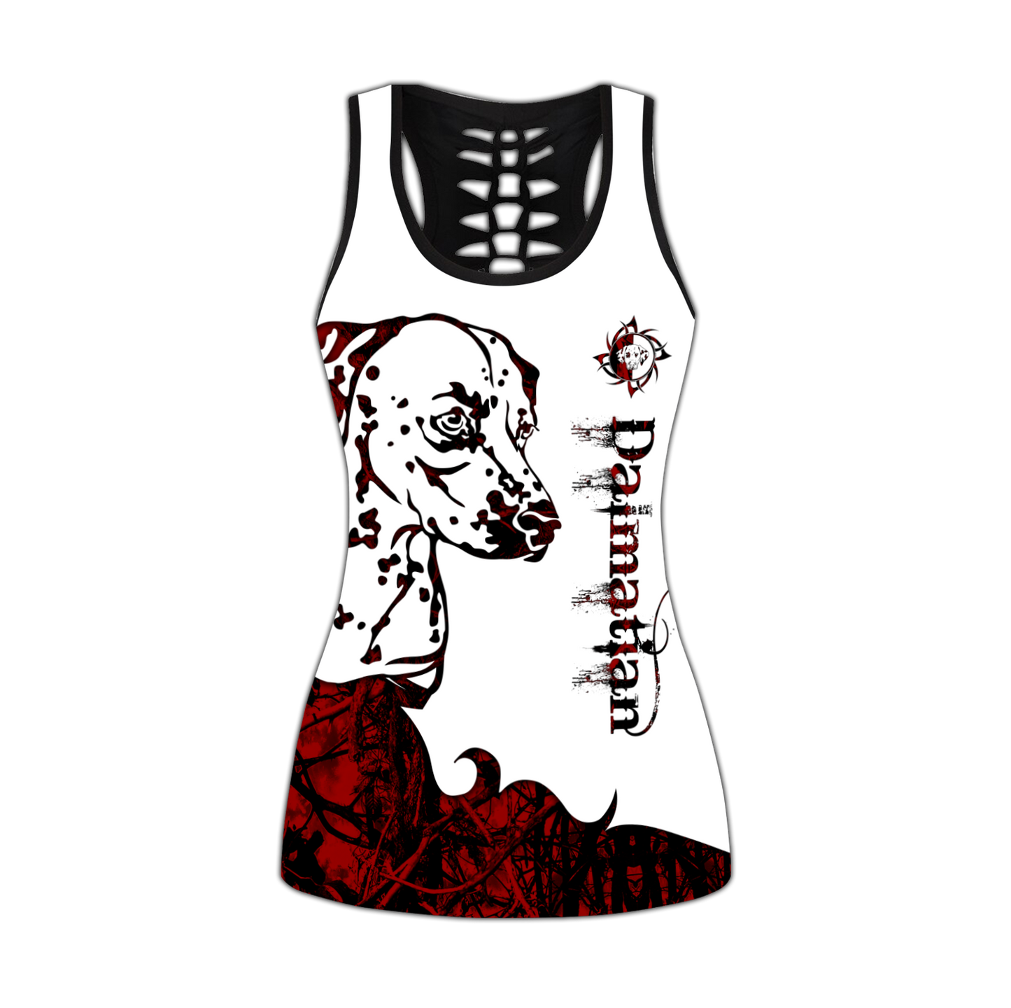 nao Dalmatian tattoos legging + hollow tank combo DD08112003