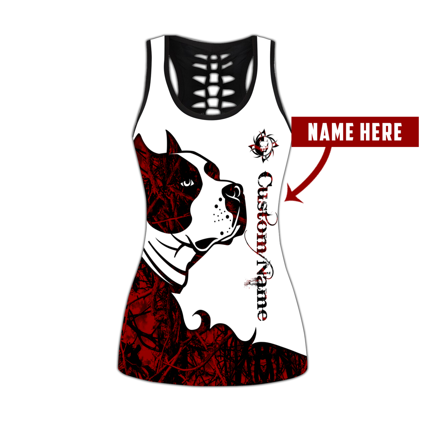 Pitbull Customize tattoos legging + hollow tank combo DD08062005S