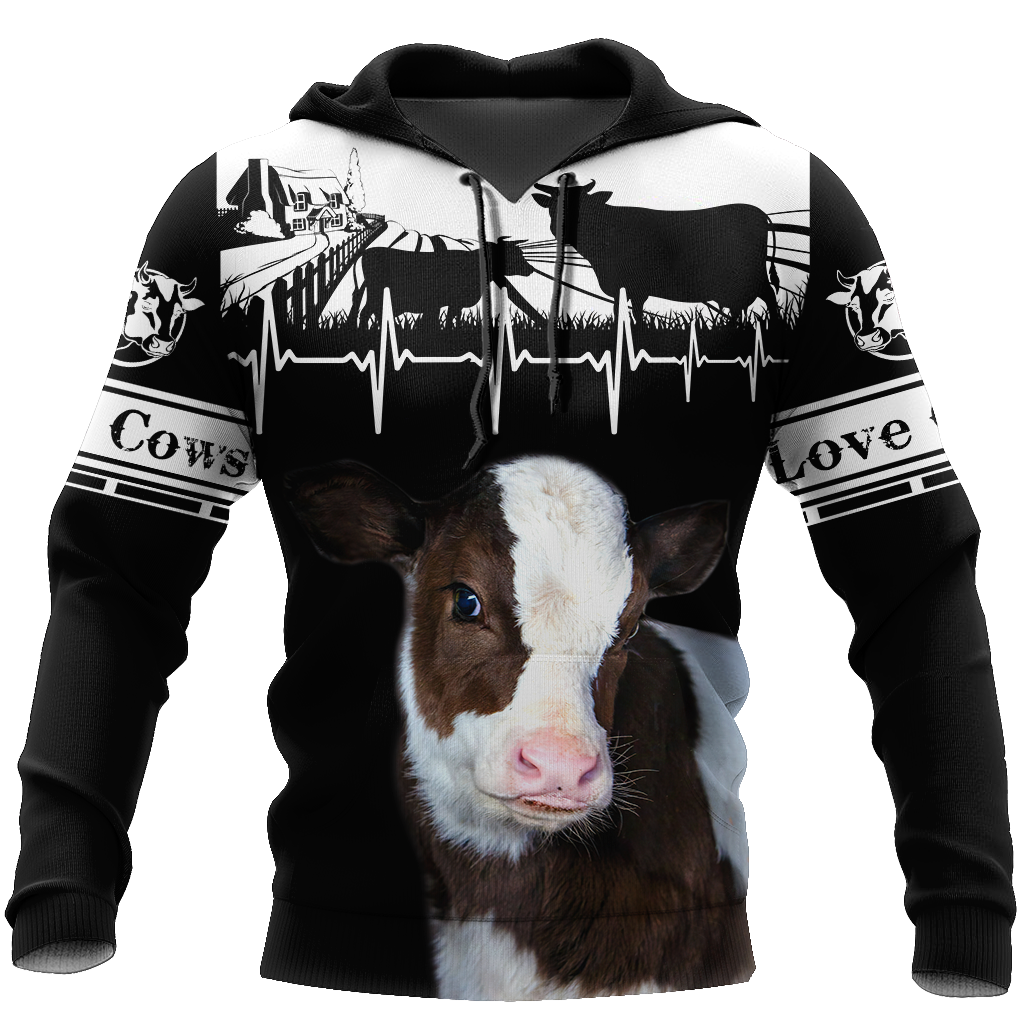 Cow 3d hoodie shirt for men and women DD10192003ST