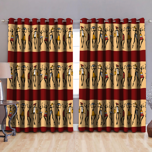 African People Window Curtain MH220620S-ML-ML-52'' x 63''-Vibe Cosy™