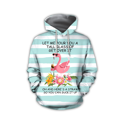 All Over Printed Flamingo Hoodie DD09042002-MEI