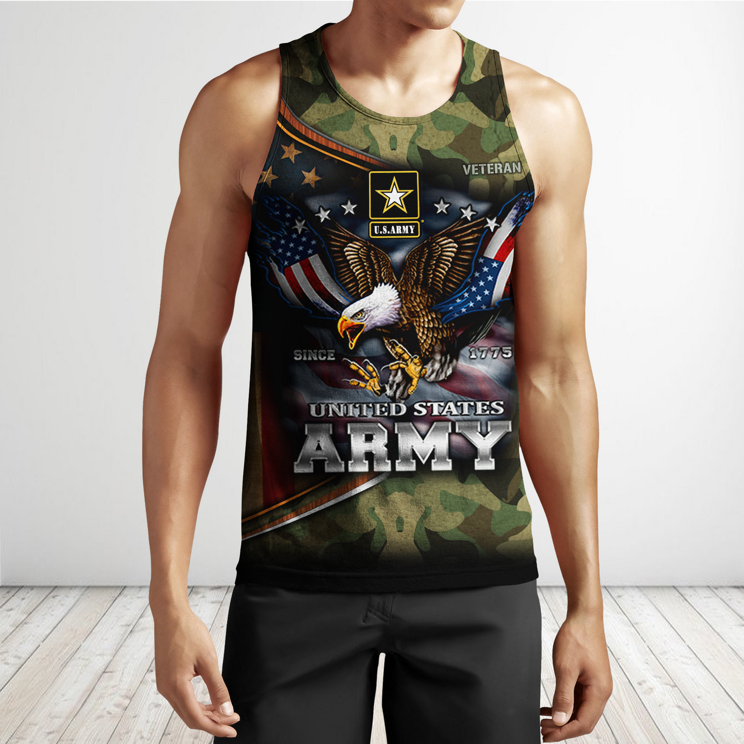 US Army Hoodie Since 1775 Eagle With American Flag Wings