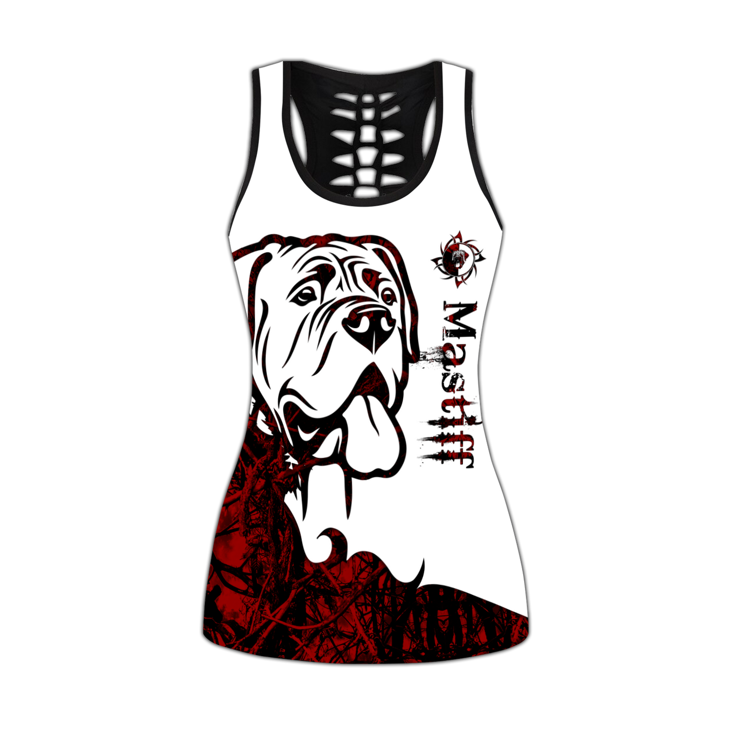 Mastiff red tattoos legging + hollow tank combo DD08132001
