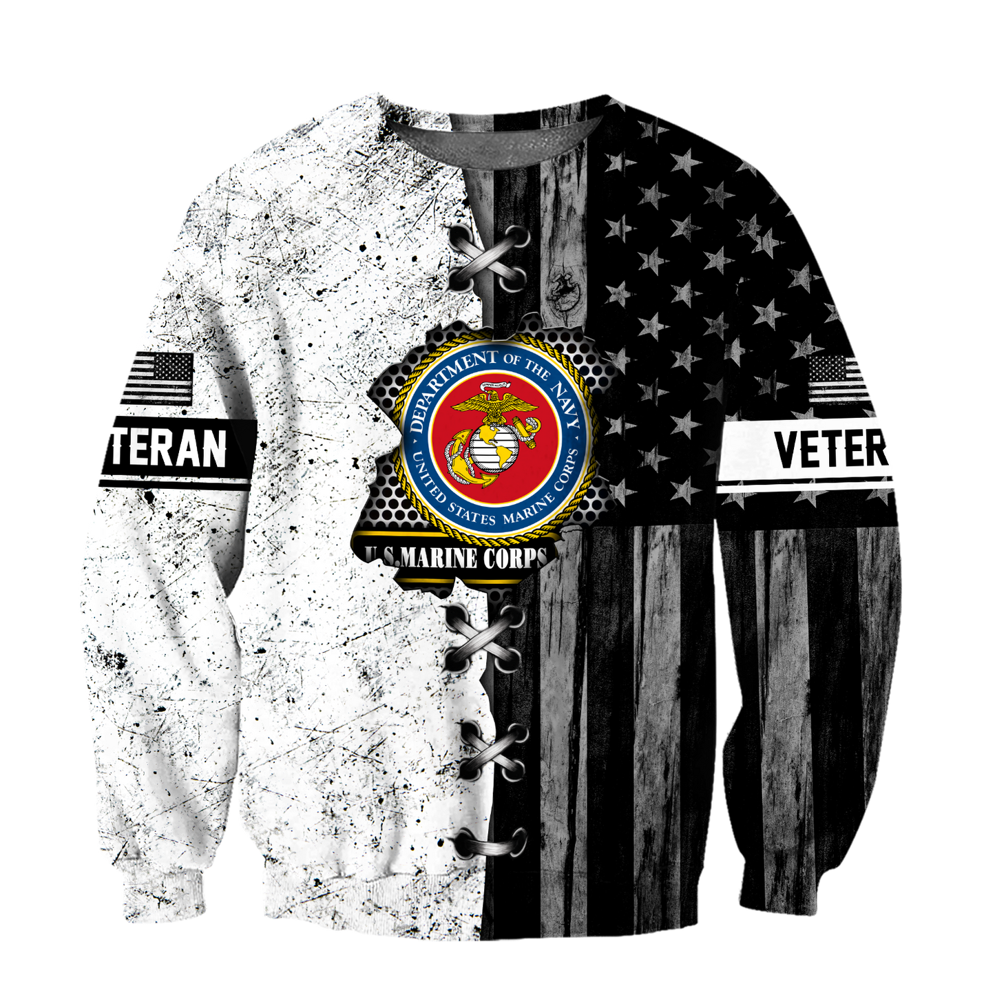 Veteran US Marine Corps in my heart 3D shirts for men and women BW