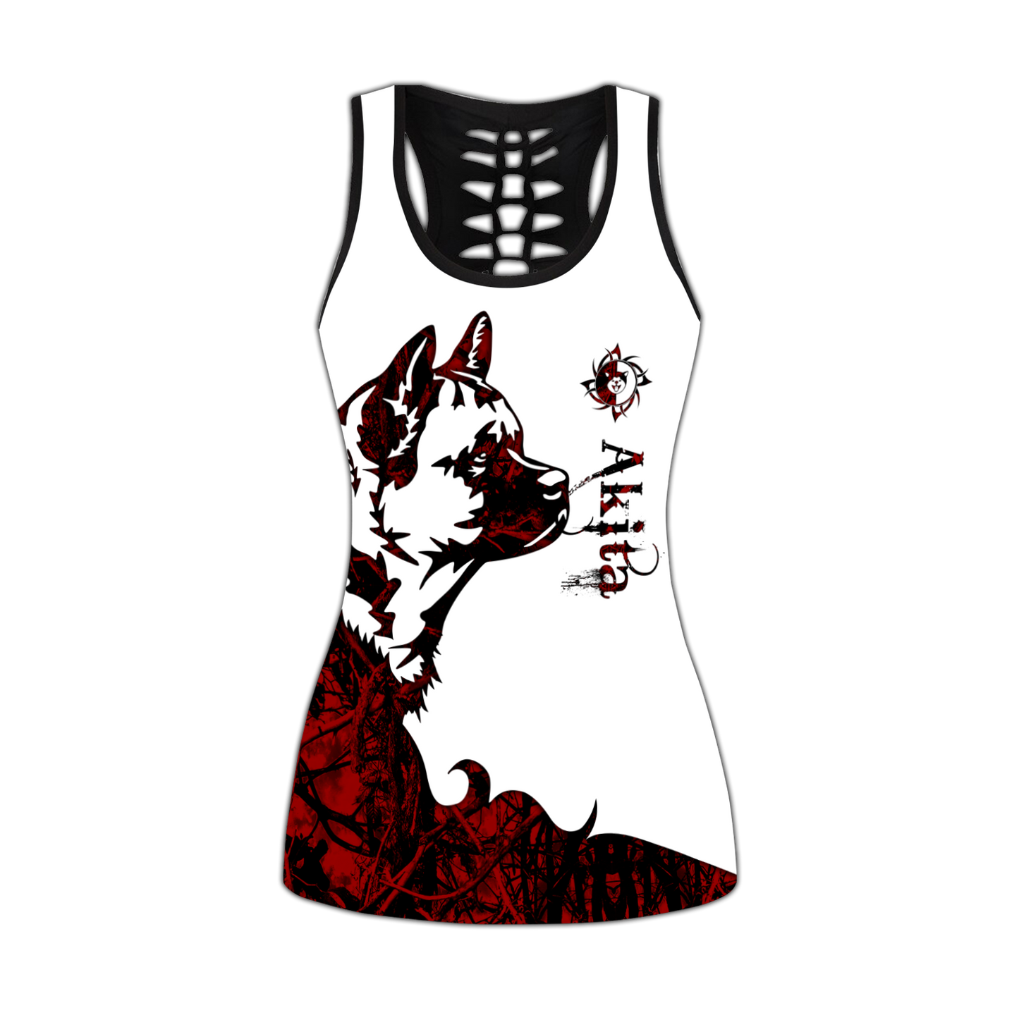 Akita tattoos legging + hollow tank combo DD08112001